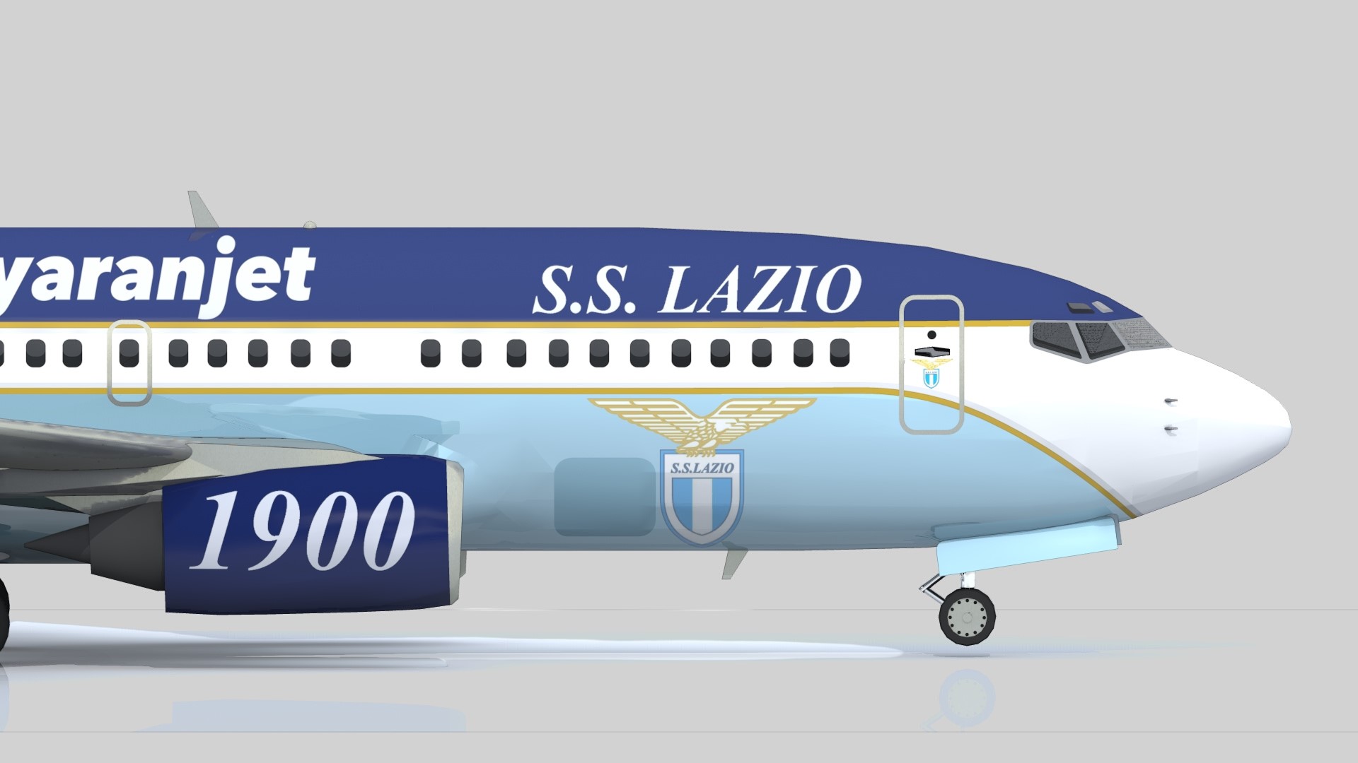 design AIRBUS aereo Lazio Calcio