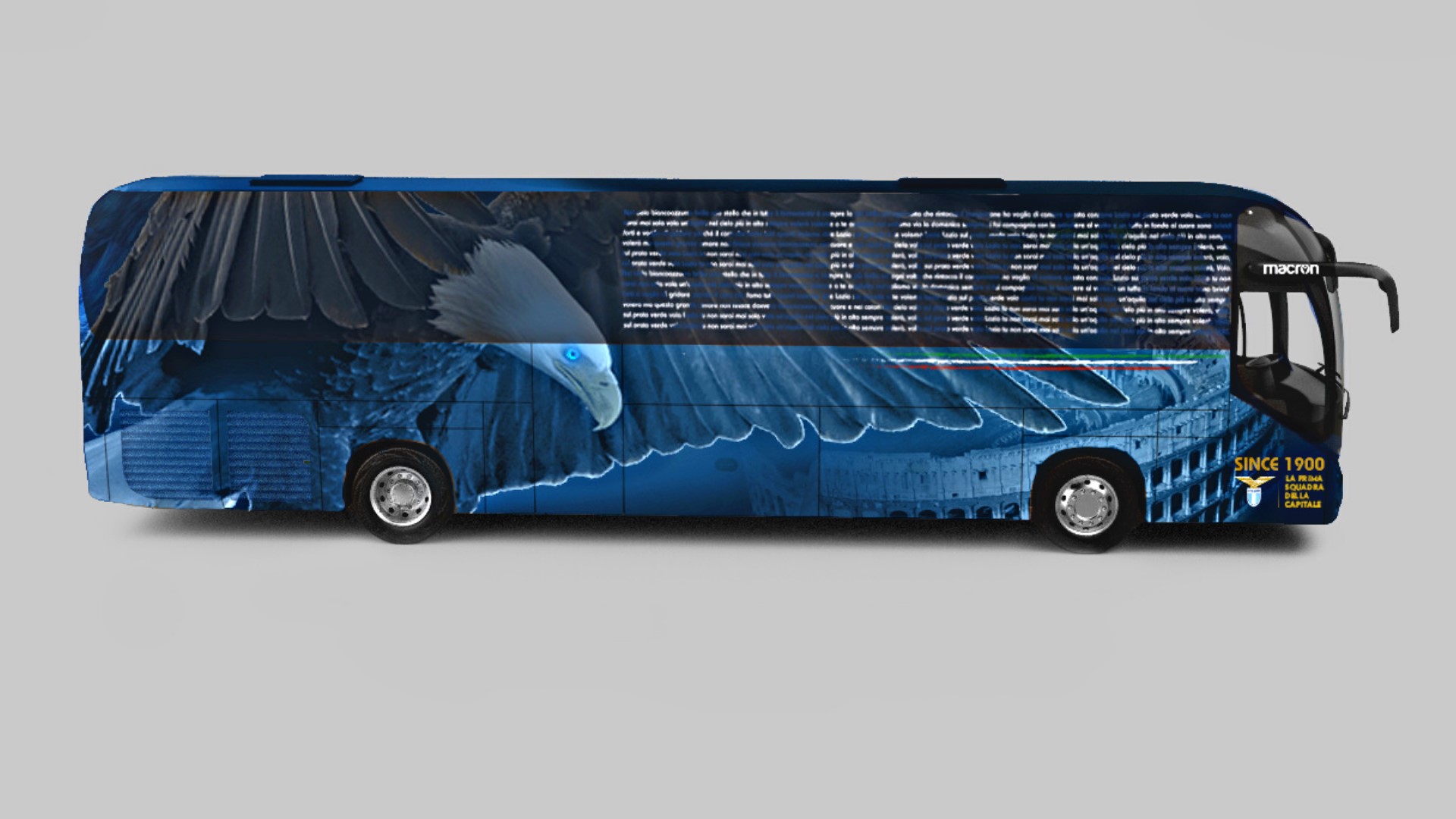 design BUS aereo Lazio Calcio